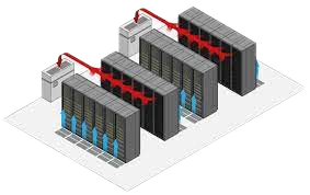 hot cold airflow of a row