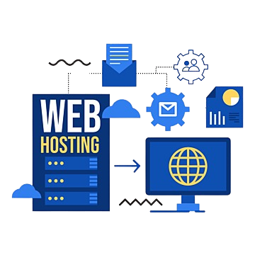 tech with word web hosting