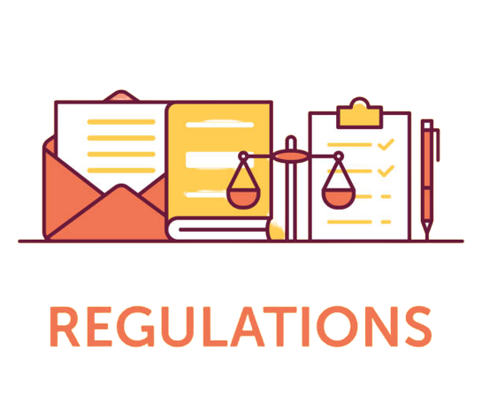 regulations word with documents